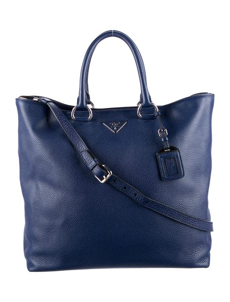 prada daino leather top zip tote|Prada vitello tote.